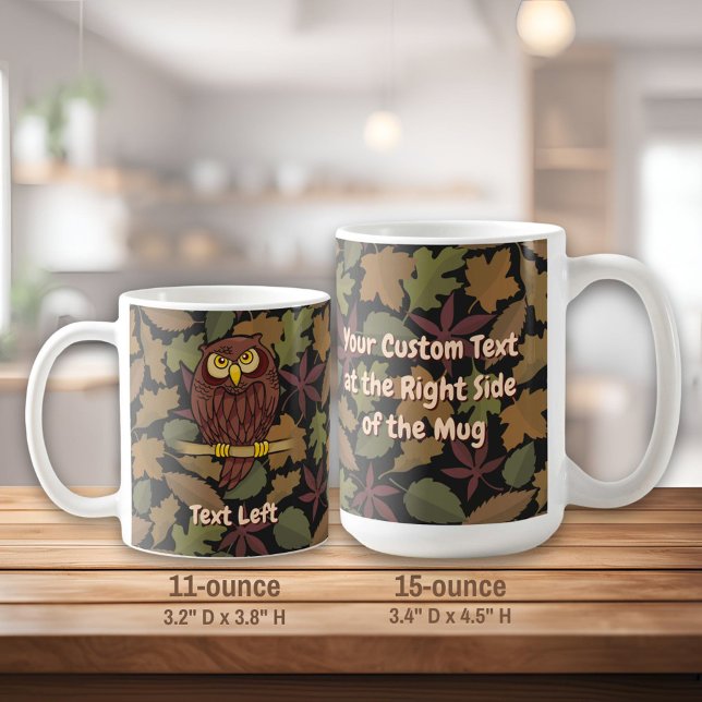 Caneca De Café Coruja Cartoon Café Mug (Criador carregado)
