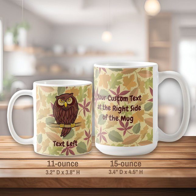 Caneca De Café Coruja Cartoon Café Mug (Criador carregado)