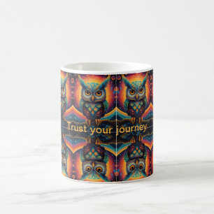 Caneca De Café Coruja Cósmica da Sabedoria