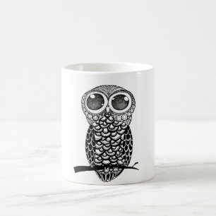 Caneca De Café Coruja da arte do Doodle