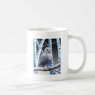 Caneca De Café Coruja da Neve de Olhos Azuis