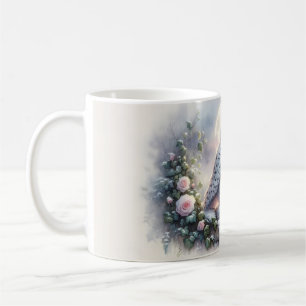 Caneca De Café Coruja da Neve no Jardim de Inverno Iluminado pela