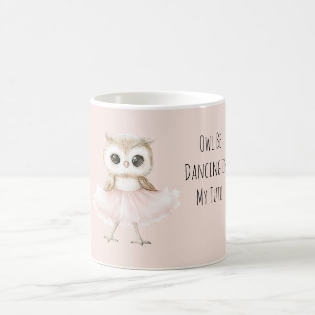 Caneca De Café Coruja Dançando Tutu Rosa Bailarina (Centro)
