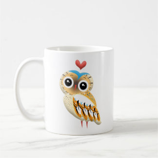 Caneca De Café Coruja de amor de mug, ilustração fofa