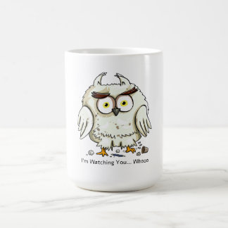 Caneca De Café Coruja de desenho animado fofa e engraçada