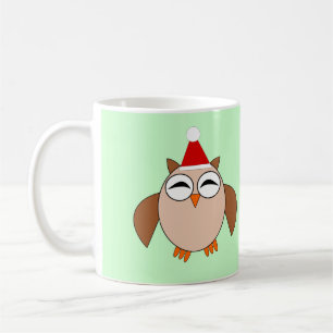 Caneca De Café Coruja de Natal Bonita