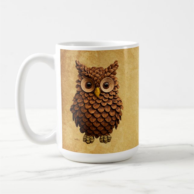Caneca De Café Coruja de Pinha (Esquerda)