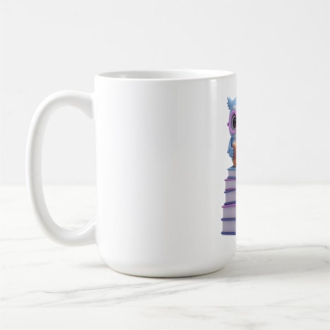 Caneca De Café Coruja do Livro Cósmico (Esquerda)