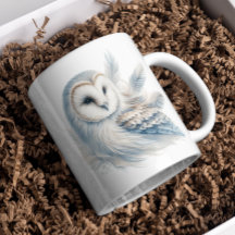 Coruja Elegante em Watercolor