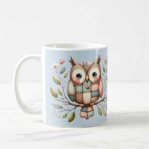 Caneca De Café Coruja em Remendo em Bosque Caprichoso