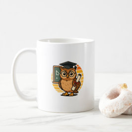 Caneca De Café Coruja Engraçada de Formatura de Professor 