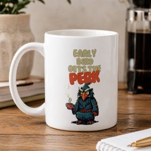 Caneca De Café Coruja Engraçada Segurando Café Mug