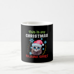 Caneca De Café Coruja Esta É A Minha Camisa De Pajama De Natal