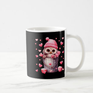 Caneca De Café Coruja Fofa Em Cesta De Dia Dos Namorados Para Men