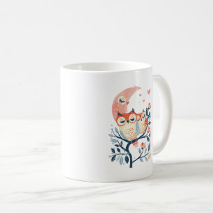 Caneca De Café Coruja Mãe E Bebê Cartão De Dia de as mães