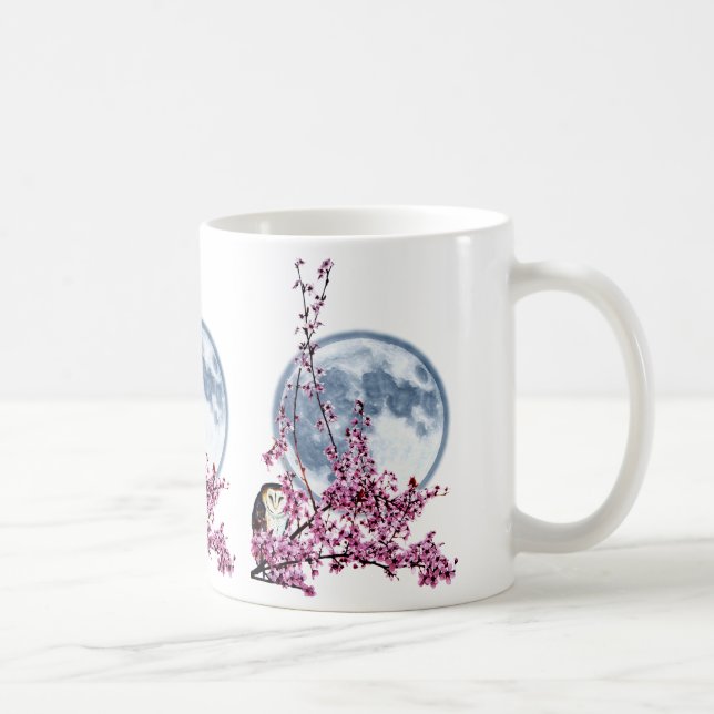 Caneca De Café Coruja na Árvore de Ameixa (Direita)