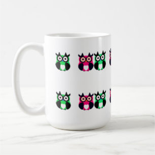 Caneca De Café coruja, pássaro, coruja de desenho animado