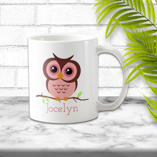 Caneca De Café Coruja Rosa-Rosa-Bonita