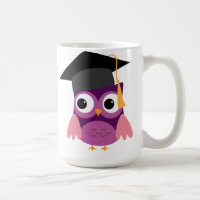 Coruja Roxa com Boné Graduação