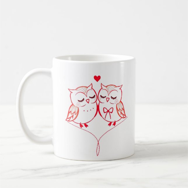 Caneca De Café Coruja sempre te ama (Esquerda)