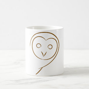 Caneca De Café Coruja Sketch Mug