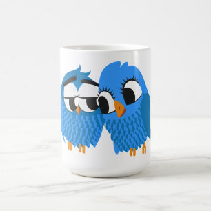 Caneca De Café Corujas Bonitas Apaixonadas