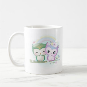 Caneca De Café Corujas Cutes
