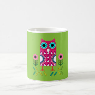 Caneca De Café Corujas de Amor - Coletor de Coruja - Arte Folcló