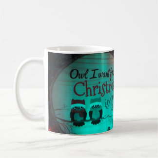 Caneca De Café Corujas de Natal