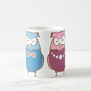 Caneca De Café Corujas felizes