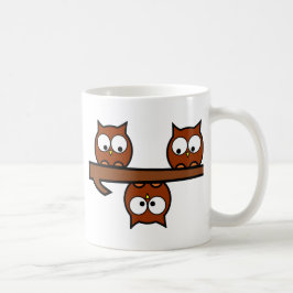 Caneca De Café Corujas subtis