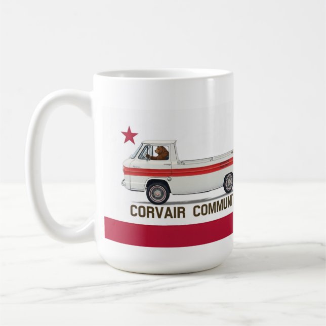 Caneca De Café Corvair Community California Rampy Flag (Esquerda)
