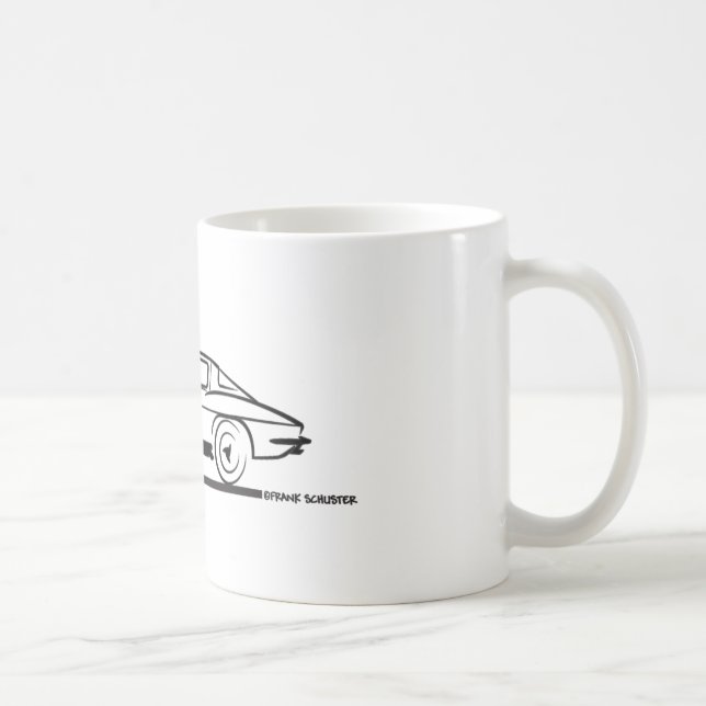 Caneca De Café Corvette Sting Ray Split 1963 (Direita)