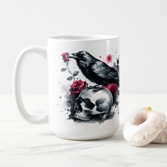 Caneca De Café Corvo (Com Donut)