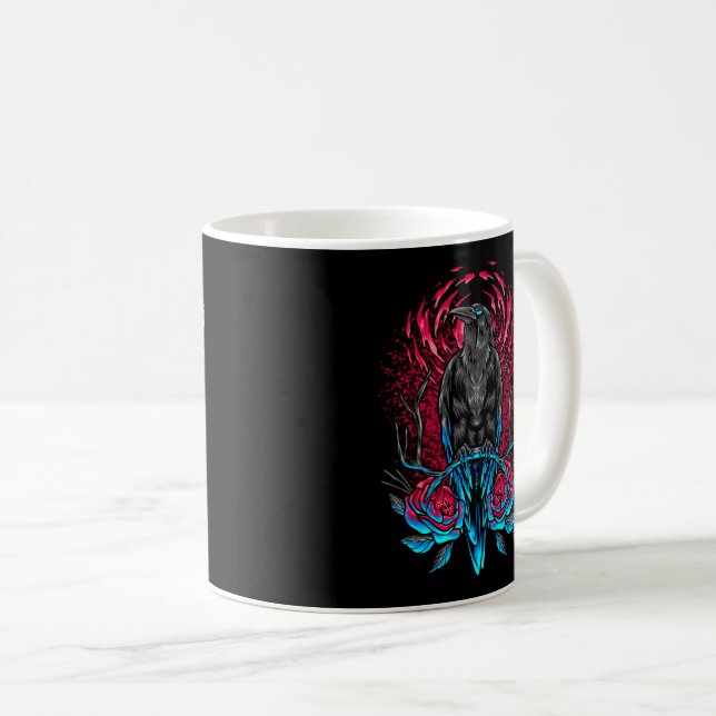 Caneca De Café Corvo  (Frente Esquerda)