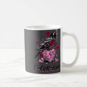 Caneca De Café Corvo Anti Dia dos Namorados Coração Quebrado Dark