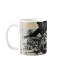 Corvo do laboratório da alquimia e crânio humano