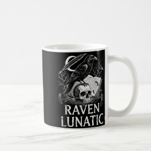 Caneca De Café Corvo lunático citação engraçada literatura clássi