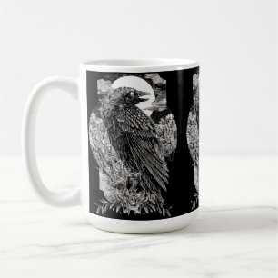 Caneca De Café Corvo Místico Sombrio