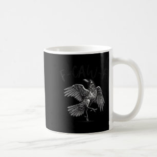 Caneca De Café Corvo Negro, Pássaro Negro Engraçado-F