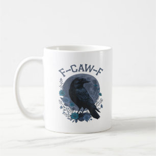 Caneca De Café Corvo Passaro F-Caw-F Engraçado F-Caw-F Clássico