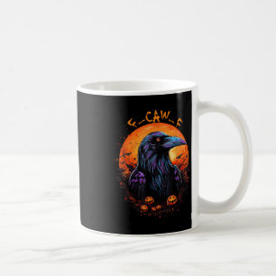 Caneca De Café Corvo Preto, F-caw-f Pássaro Preto Engraçado Lua G