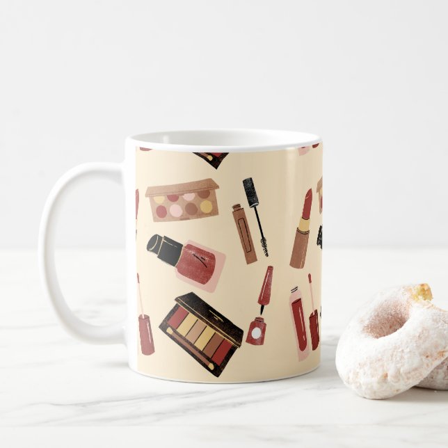 Caneca De Café Cosméticos Beleza-Padrão Cosmética Cosmetologia (Com Donut)