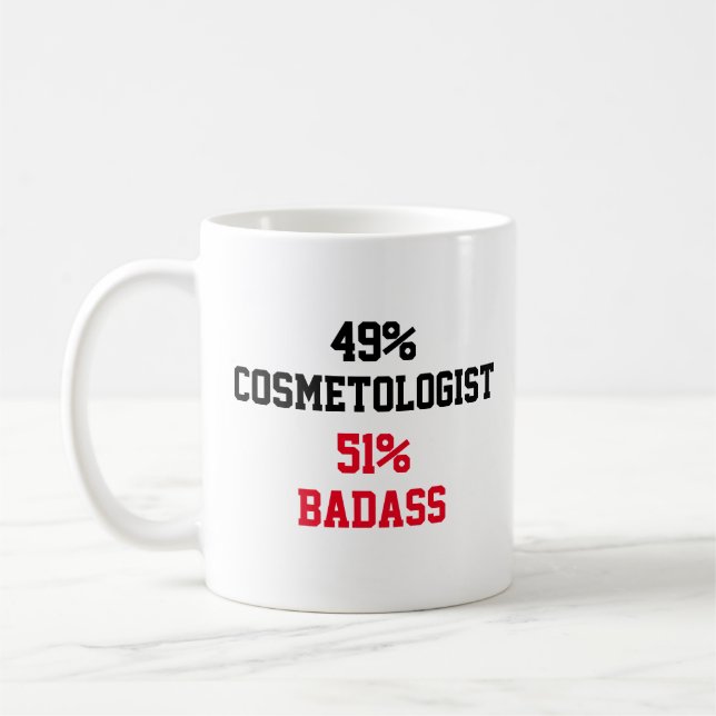 Caneca De Café Cosmetólogo Badass (Esquerda)