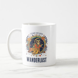 Caneca De Café Cosmic Cat Astronaut Space Explorer Wanderlust
