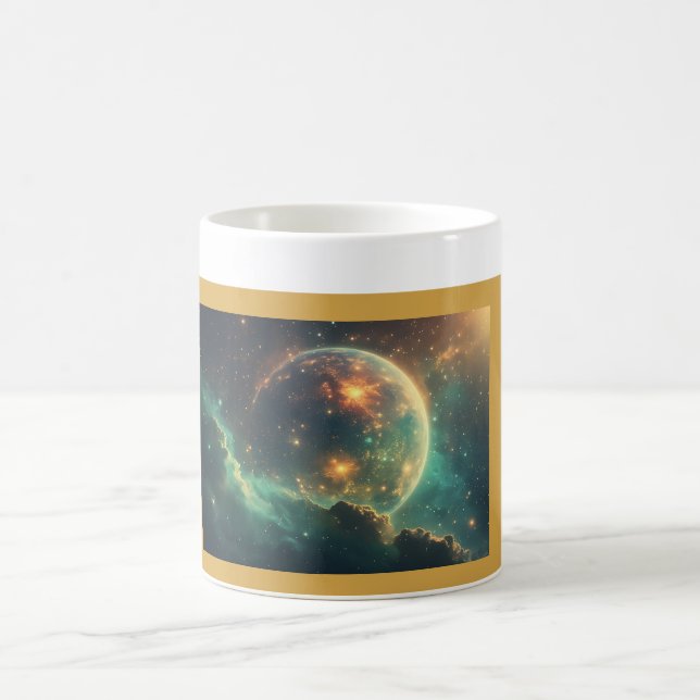 Caneca De Café Cosmic Dawn Nebula Design (Centro)