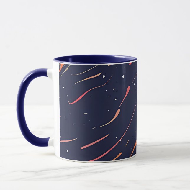 Caneca de Café Cosmic Flow – Abstrato Inspirado no (Esquerda)