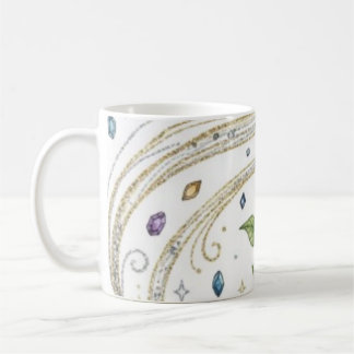 Caneca De Café Cosmic Growth Nature Plant with Roots and Stars 