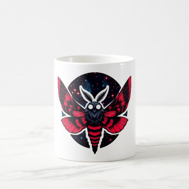 Caneca De Café Cosmic Moth - Art Folklore Mothman (Centro)