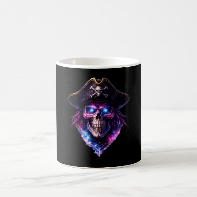 Caneca De Café Cosmic Pirate Skull Galaxy Coffee Mug (Centro)